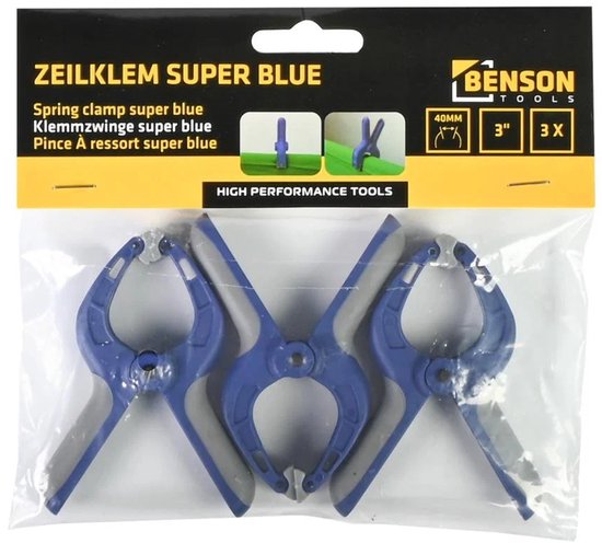 Benson Zeilklemmen/zeilclips/marktklemmen - kunststof - 7,5 cm - Dekzeil klemmen van Benson — afbeelding 5