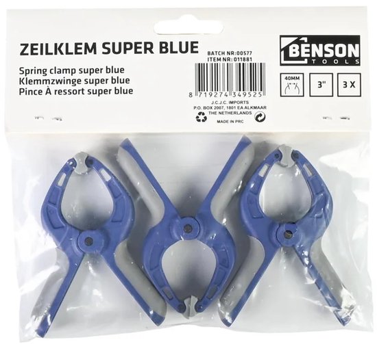 Benson Zeilklemmen/zeilclips/marktklemmen - kunststof - 7,5 cm - Dekzeil klemmen van Benson — afbeelding 4