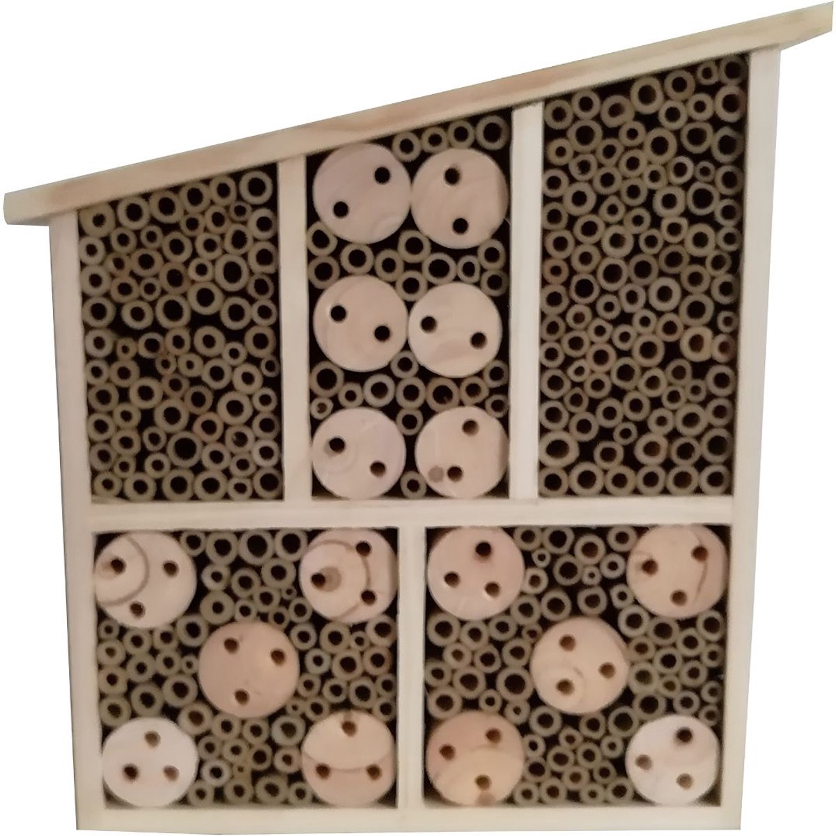 LNMsolutions® Insectenhotel - Insectenhotel Bouwpakket - Insectenhuis Vlinders - Beige - 30cm x 32cm x 9cm