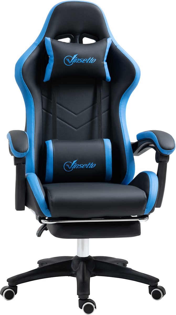 Vinsetto Gamingstoel - Polyurethaan - 65x65x129cm - Zwart