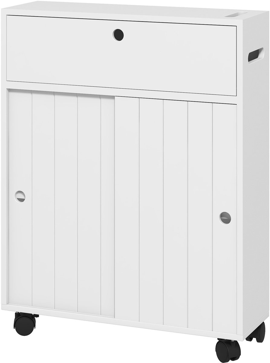 kleankin-Badkamerkast-MDF-52x17x67cm-Wit