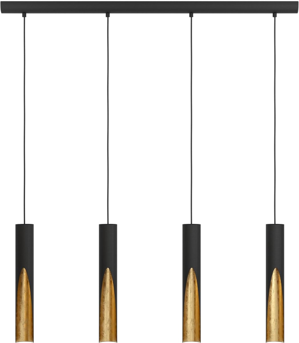 Lìon® Hanglampen Eetkamer - Plafondlamp - Hanglamp - Zwart - 39cm x 6cm x 110cm