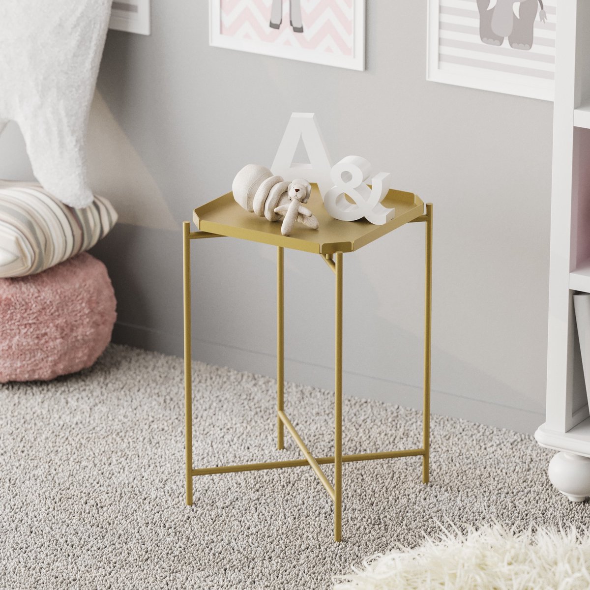 Skye Decor , Salontafel, Shb-008-A, Metaal, Goud, 46 x 46 x 56 cm Goud #2