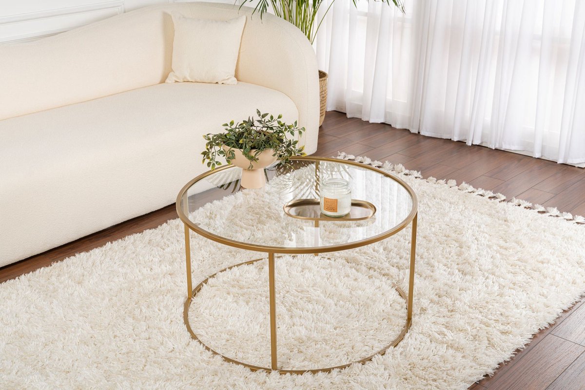 Asir - Salontafel - Goud - 15 x 15 x 43 cm