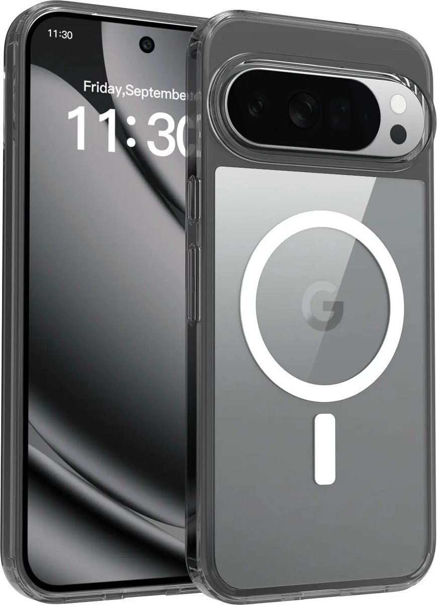 Hoesje Geschikt voor Google Pixel 11 Pro XL - Compatibel met MagSafe / Qi2 - Hard Back Cover met Magneet - Transparant