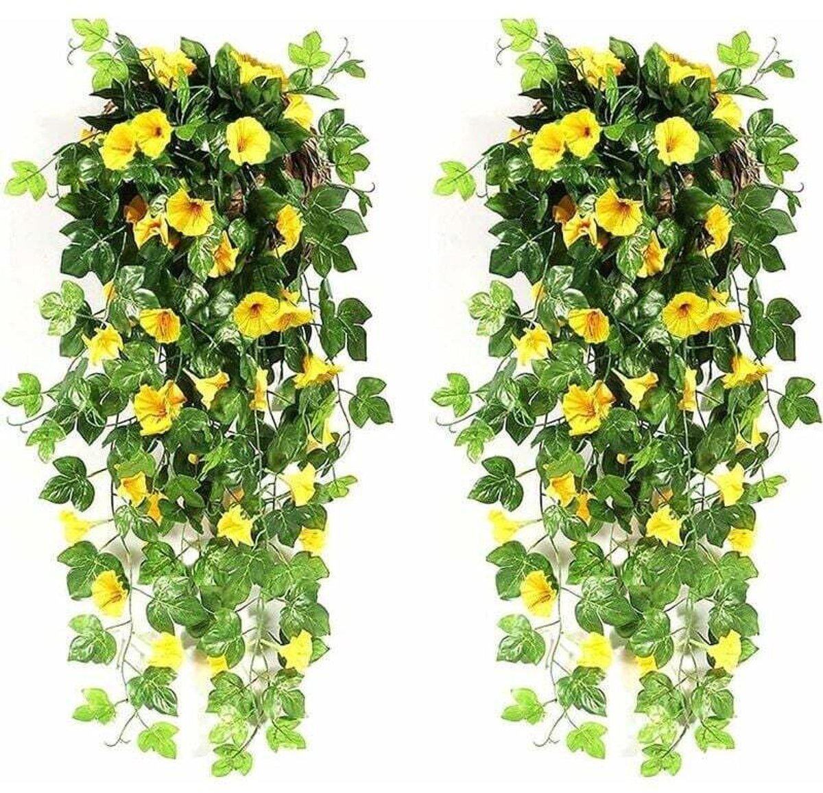Hangende kunstbloemen geschikt voor buiten, hangende kunstbloemen geschikt voor binnen, kunstplanten, geschikt voor bruiloftsdecoraties, tuinen, muren en balkons.