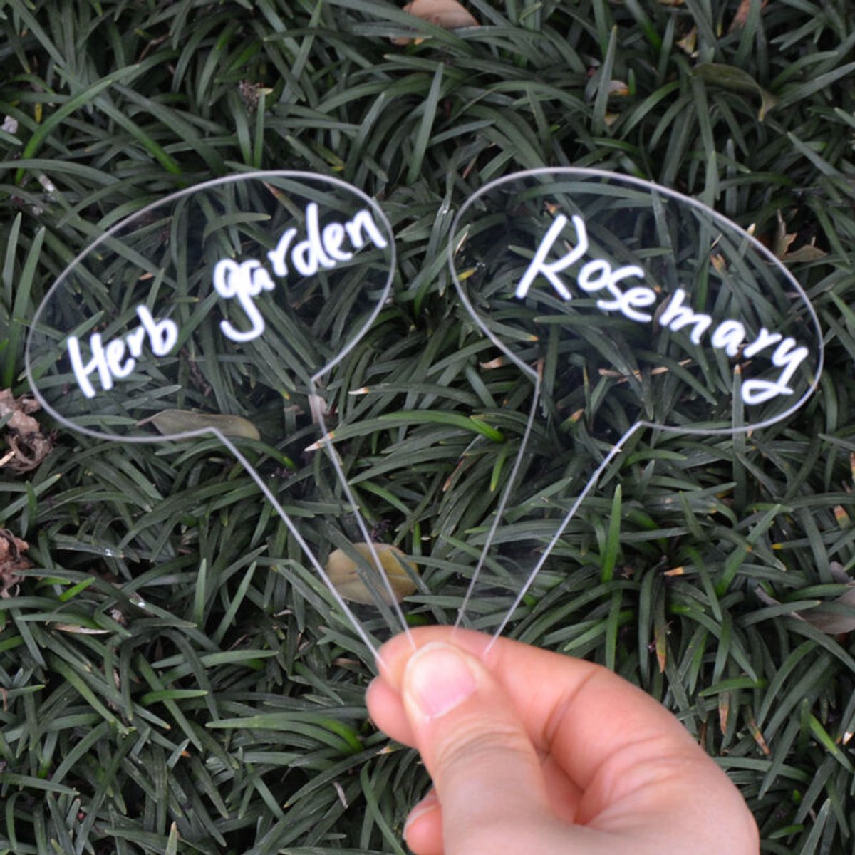 Een set van 12 ovale plantenlabels - plastic labels, mini-plantenlabels, etiketten geschikt voor groenteplanten, insteeklabels geschikt voor tuinplanten.