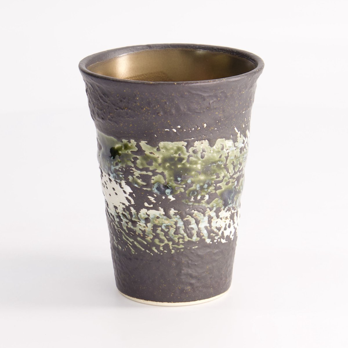 Tokyo Design Studio - Craft Cup - Black Brush Gold - Zwart/Goud - 280 ml - 8,5 x 11 cm