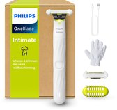 Philips OneBlade Intimate Trimmer & Scheerapparaat Voor haar – Comfortabel Scheren en Trimmen van Intieme Zones - 2x SkinProtect Mesje, Waterproof, 45 Min. Draadloos Gebruik, – QP1930/34