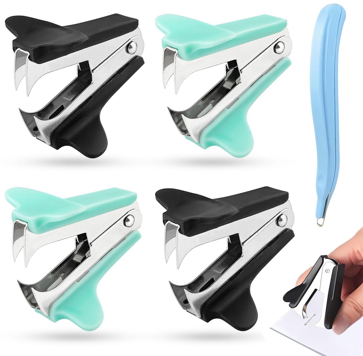Solidchoice - Set van 5 Heftige Nietjesverwijderaars met Penvormige Nagelhefder