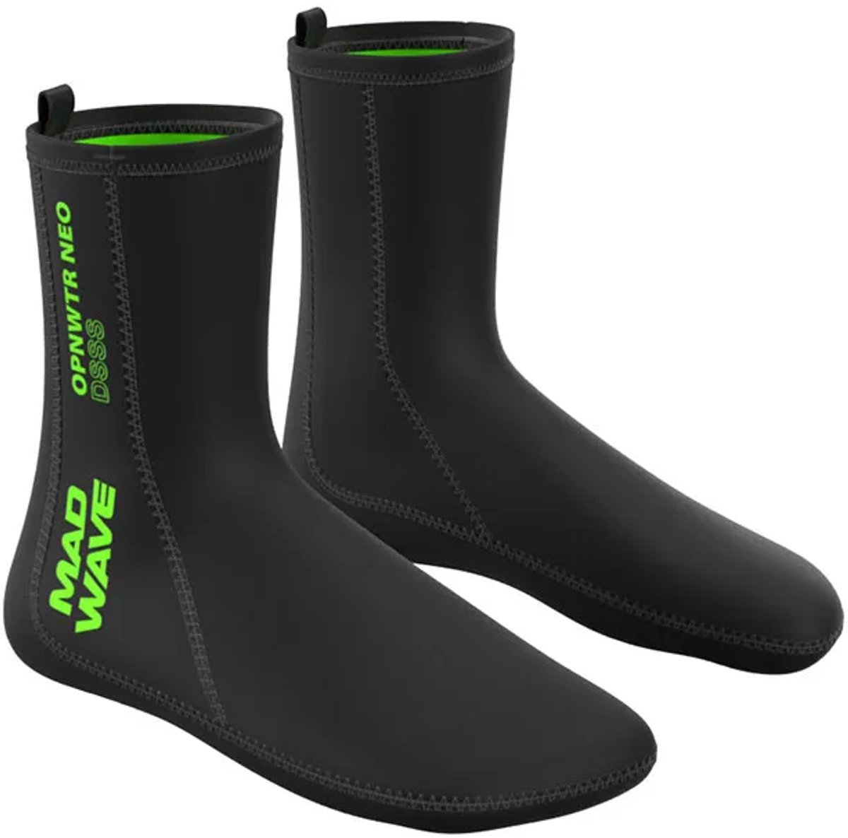 Mad Wave - Open Water Neo Socks - Maat XXS - Zwart/Groen