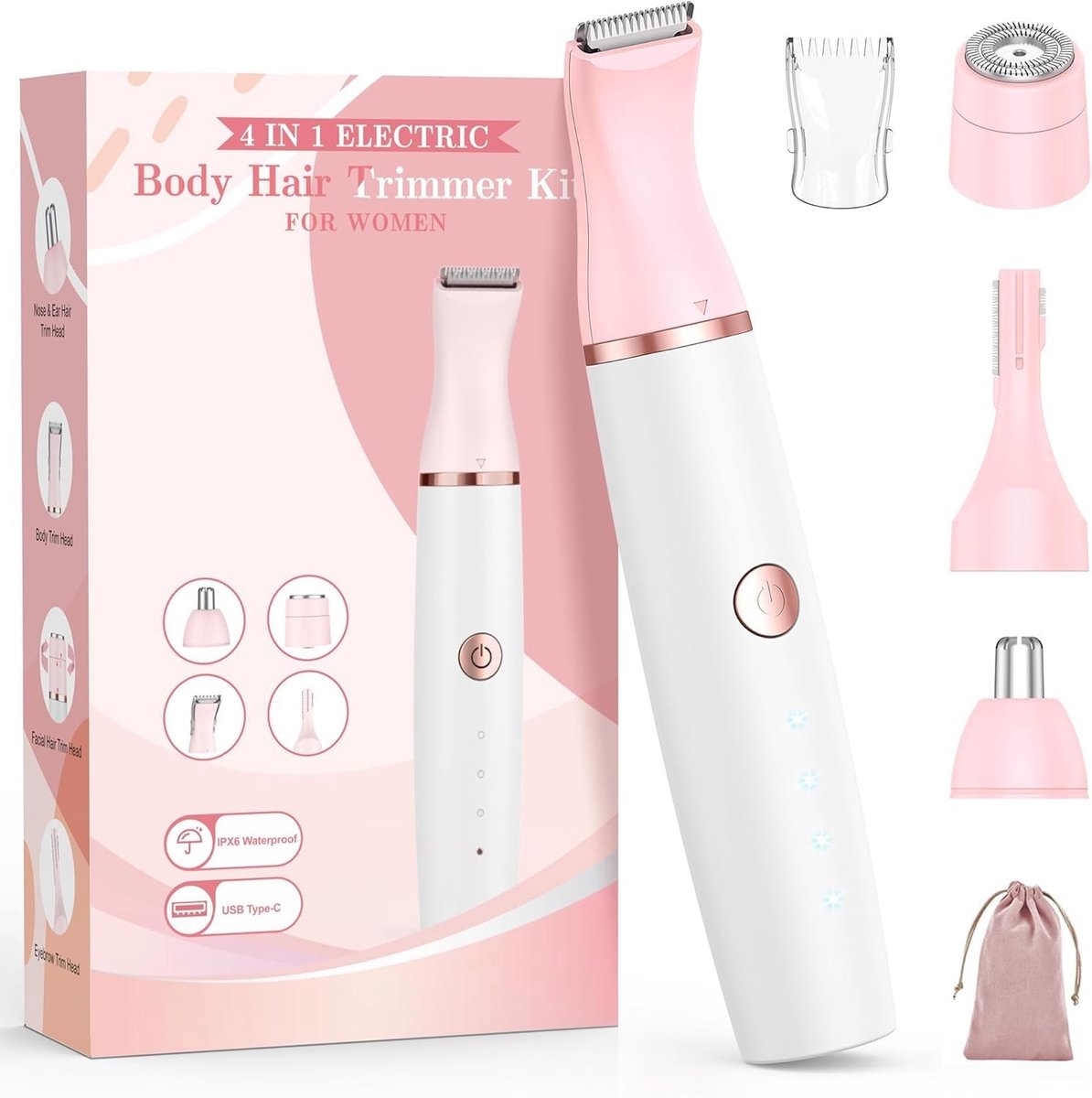 Solidchoice - 4-in-1 Draadloze Scheerapparaat voor Vrouwen