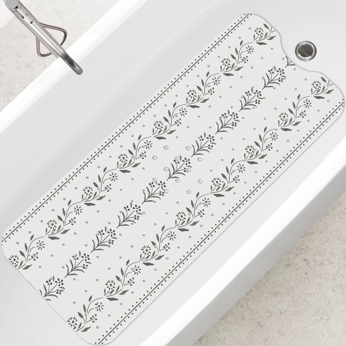 Solidchoice - Antislip Badmat 100x40 cm met Bohemian Design