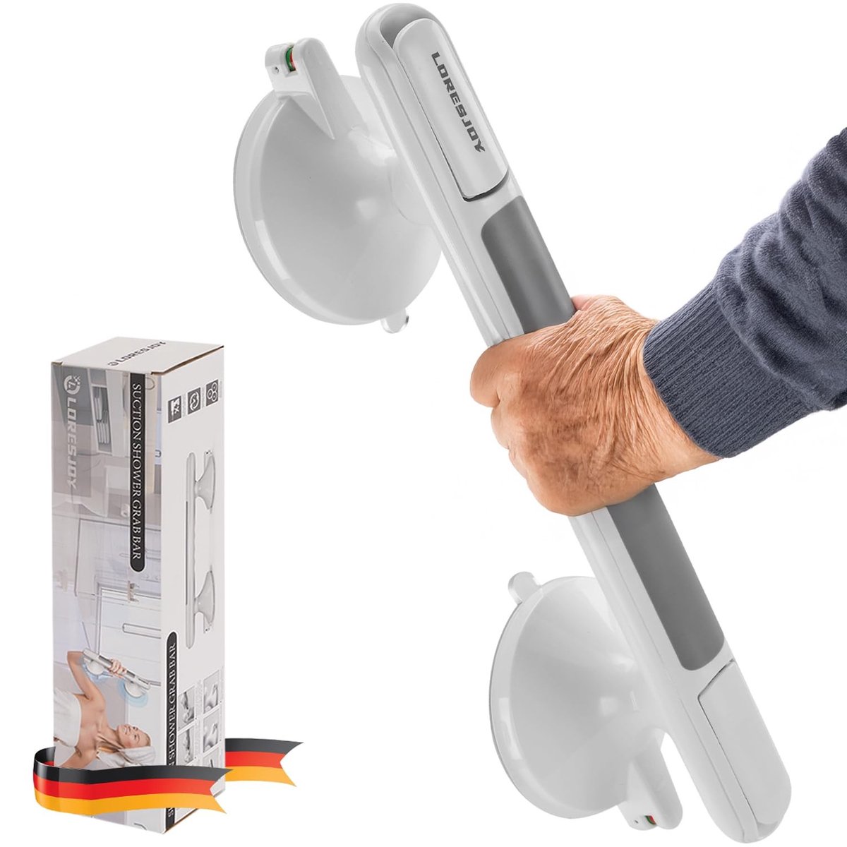 Solidchoice - Zuignap Handgrepen voor Badkuip en Douche, 33 cm Veiligheidssteun