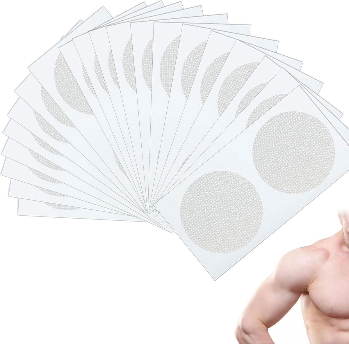 Solidchoice - Nipple Covers voor Mannen, 60 Stuks, Comfortabel voor Sport