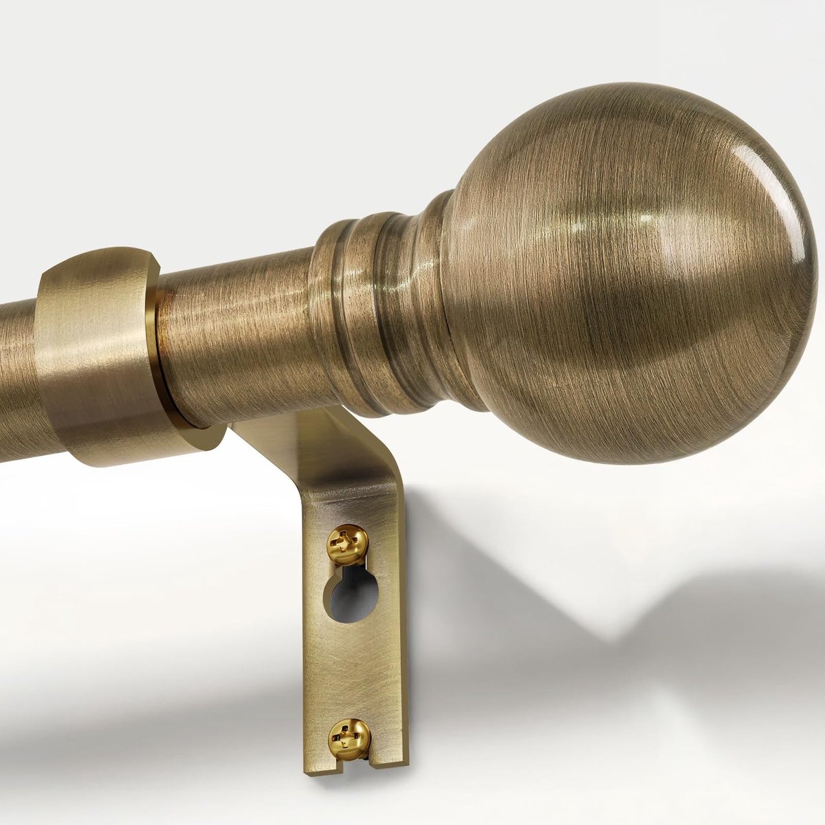 Solidchoice - Uittrekbare Gordijnroede Brons 82-148 cm voor Wandmontage