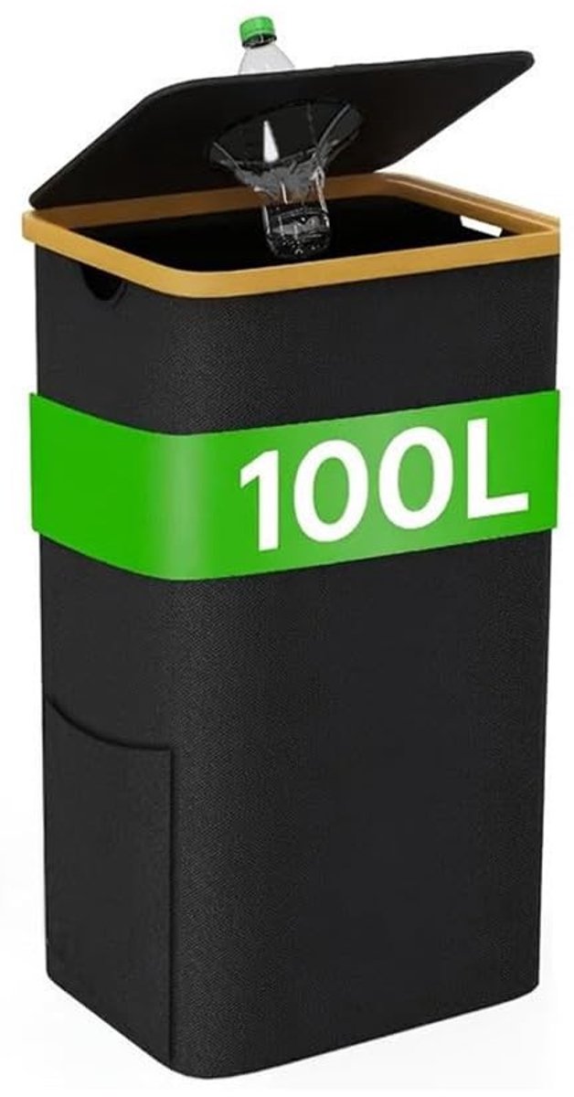 Solidchoice - 100 L Afvalcontainer met Deksel voor Flessen en Glas