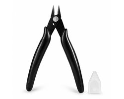 Precisie Kniptang - Zijkniptang met Beschermkap voor Elektronica, Modelbouw, 3D-printen en Sieraden - Voor Dunne Draad - Comfortabele Handgreep - Zwart