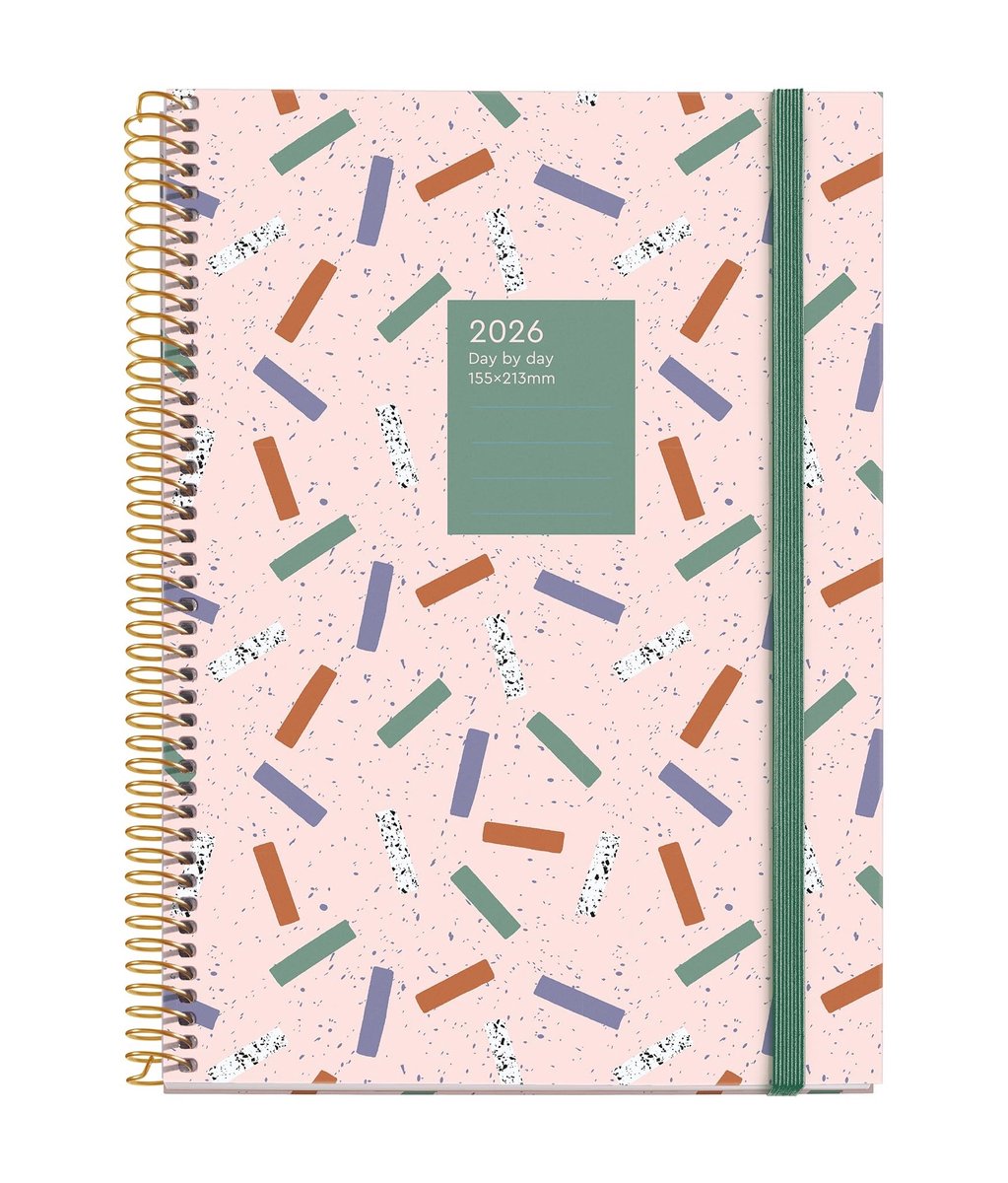 Solidchoice - Dagelijkse Planner 2026 met Kartonnen Cover en Elastische Band