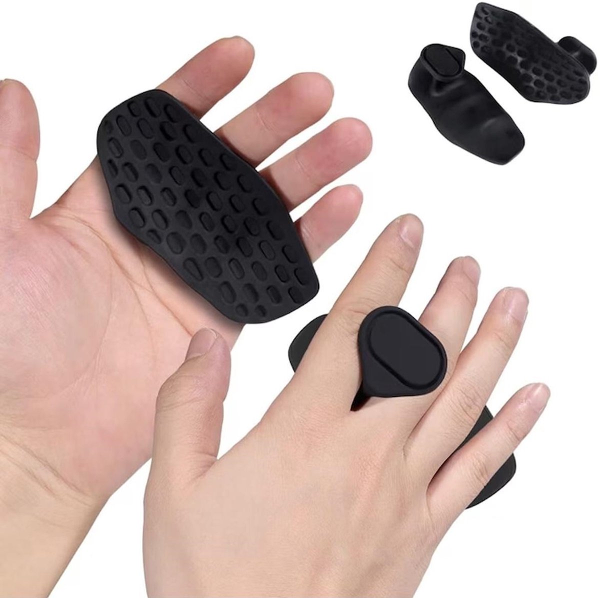 GELLDG 1 Paar Handgripversterker - Grip Pads voor Krachttraining - Lichtgewicht en Ergonomisch Ontwerp - Geschikt voor Crosstraining, Klimmzüge en Gewichtheffen - Silicone Materiaal - 3.62x2 inch
