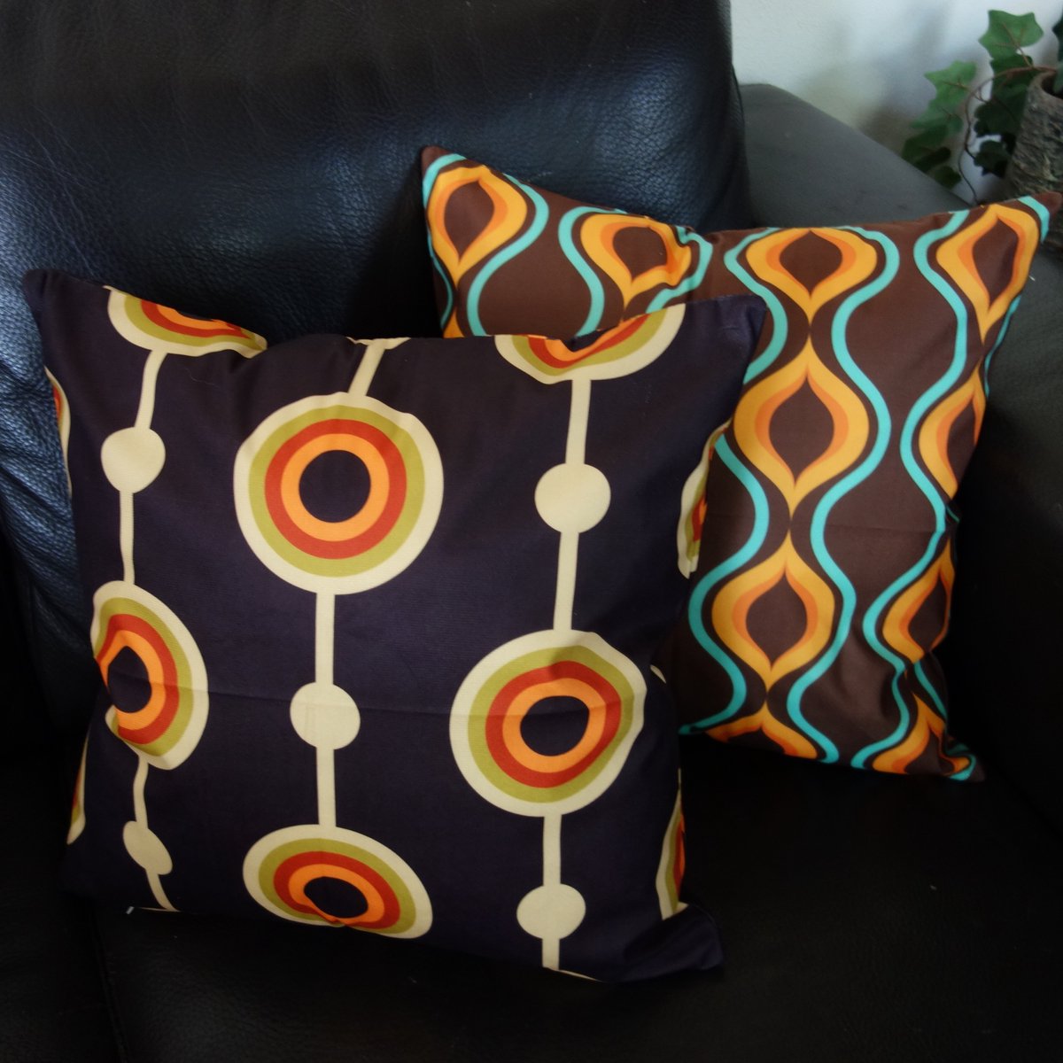 Kussenhoezen - Retro kussenhoes set van 2 - Formaat 45 x 45 cm - Exclusief binnenkussen