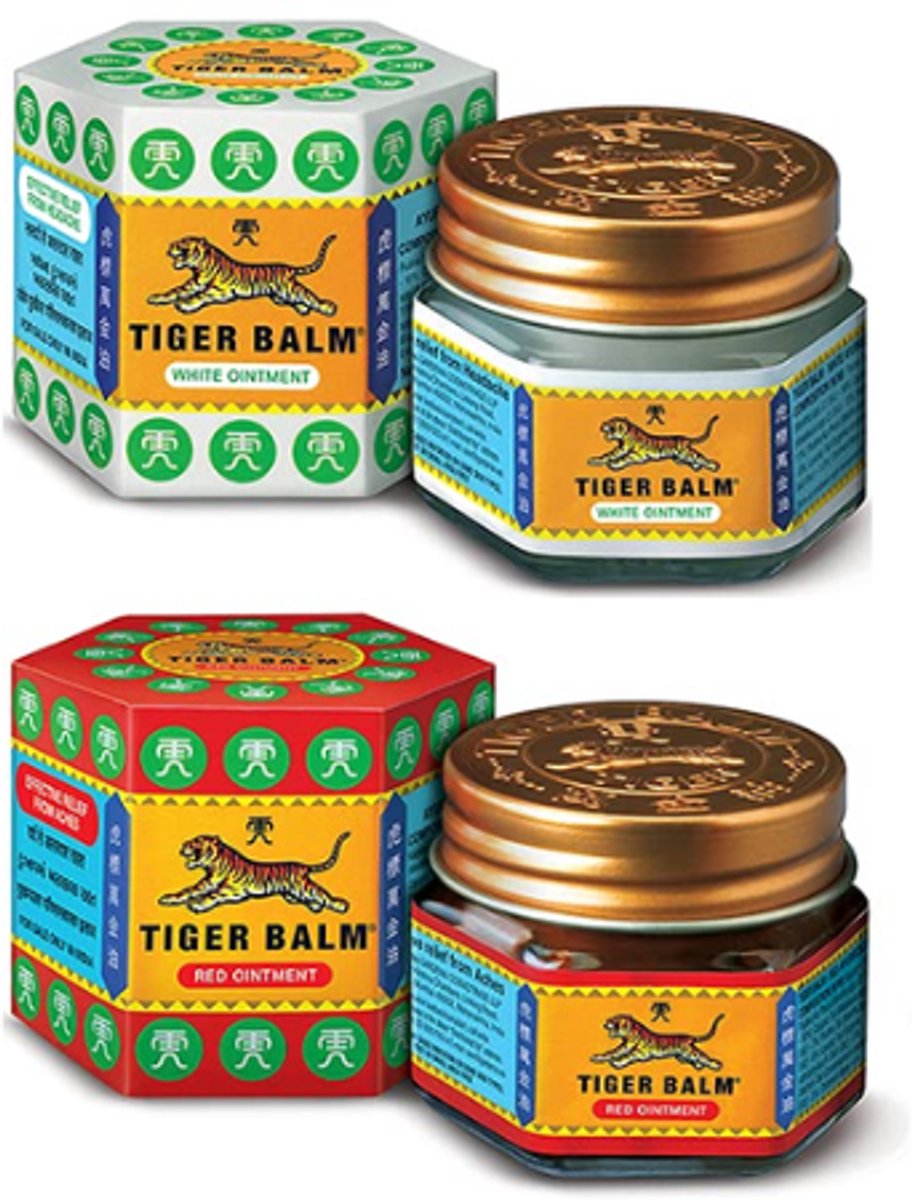Tiger Balm Rood & Wit Duo Pack - 2 x 19,4g - Spierbalsem Voordeelset