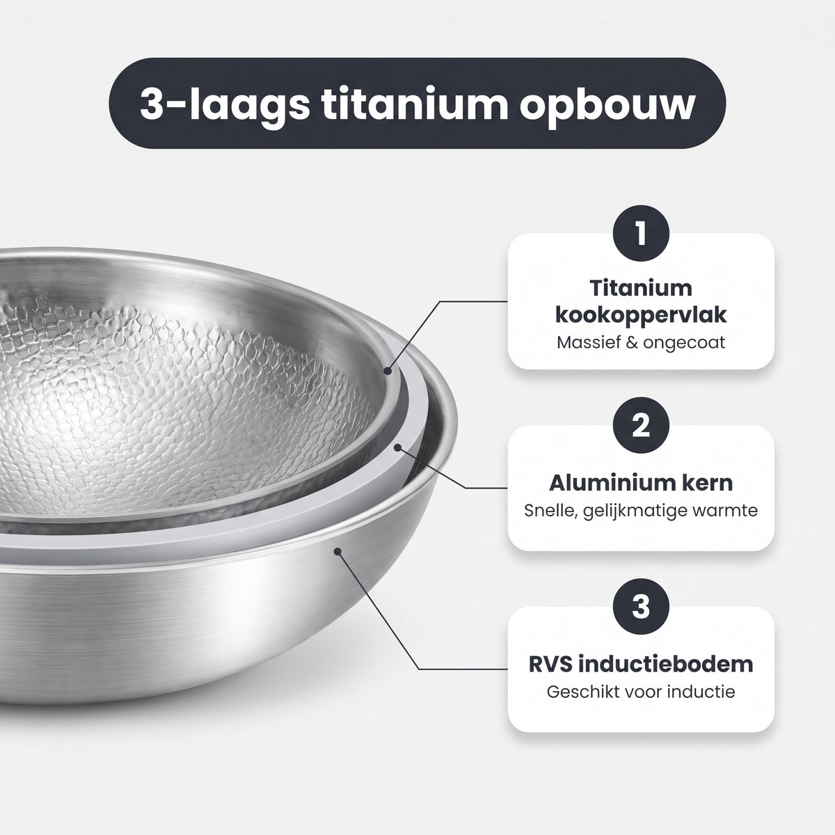 Aravé Aravé Titanium Wokpan - afbeelding 5