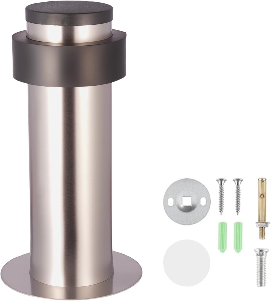 Deurstopper - Zilver - 10 cm - Roestvrij Staal - Voor Woning en Kantoor