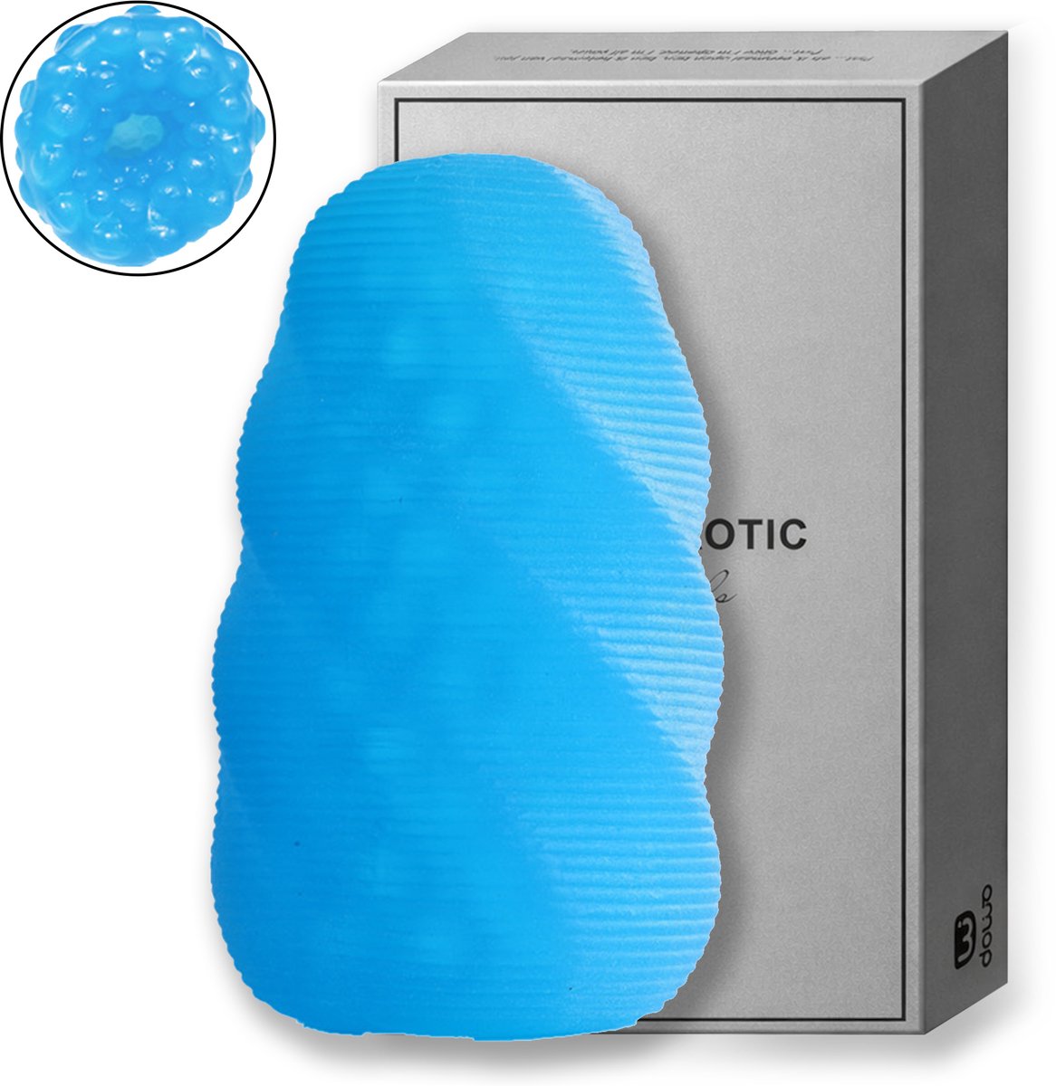 DOWO® - Hand Tool Masturbator - Pocket Pussy - Masturbator voor Man - Masturbator voor Man - Stroker - Masturbator - Sex Toys voor Mannen - Siliconen - Blauw