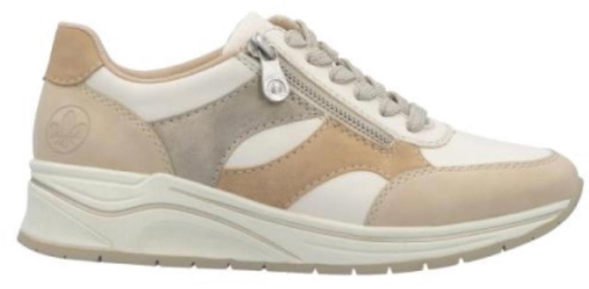 Rieker N9518-60 Sneakers veters en rits Antistress maat 36 uitneembare zool, extra wijd