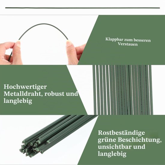Set van 22 Orchideensteunen met 22 Clips voor Binnen en Buiten — afbeelding 3