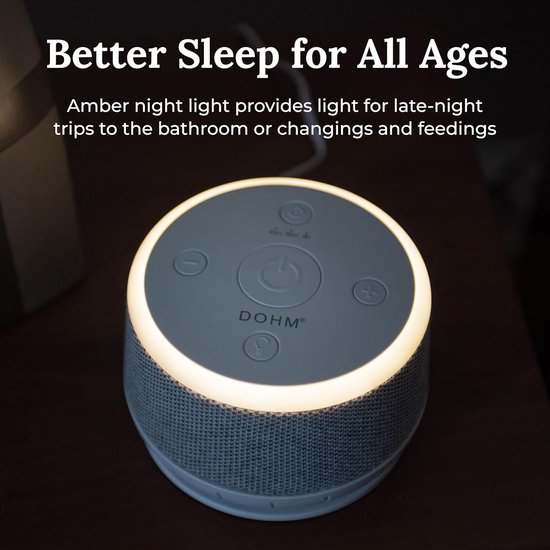 White Noise Machine - 10 Ventilatorsnelheden - Nachtlamp & Slaaptimer - Instelbaar Volume - Baby & Volwassenen — afbeelding 5