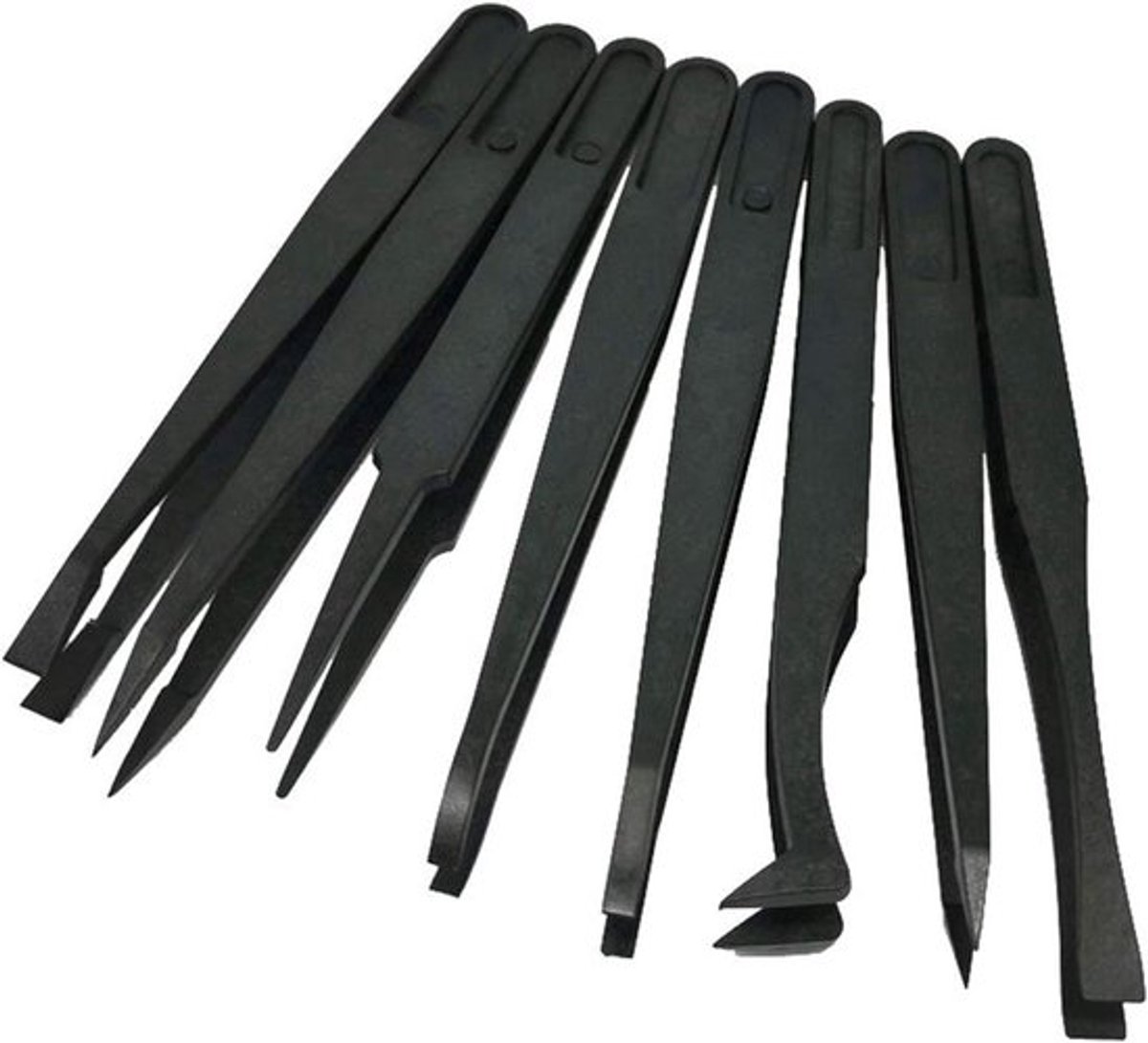 Pincet - Antistatisch - voor Elektronica - 8 stks - Sieradenmaken - Reparatie - Geschikt voor Laboratoriumwerk - Blauw - Pincet Plastic 8 stks Antistatische Pincet voor Elektronica, Sieraden-Maken, Laboratoriumwerk, Repareren