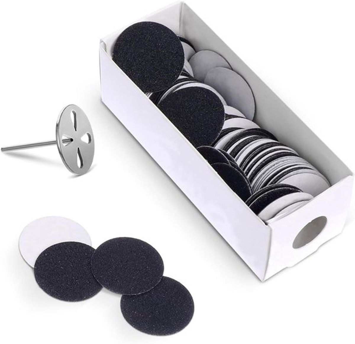 Schuurschijven voor Pedicure - 100 stuks - 25 mm - Nagelvormen - Voetvijl - Eeltverwijdering - Schuurpapier - #150 Grit