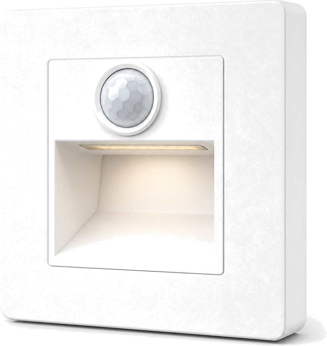 Luxavia Inbouw Traplamp met Bewegingssensor Wit - LED Trapverlichting Inbouw 68mm - Sensor Nachtlampje Hal en Trap - Automatisch Aan en Uit