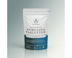Aligma Biologische Spirulina Tabletten 500 stuks – 500mg | Breed Voedingsprofiel | Vegan | EU Biologisch Gecertificeerd | Energie & Vitaliteit