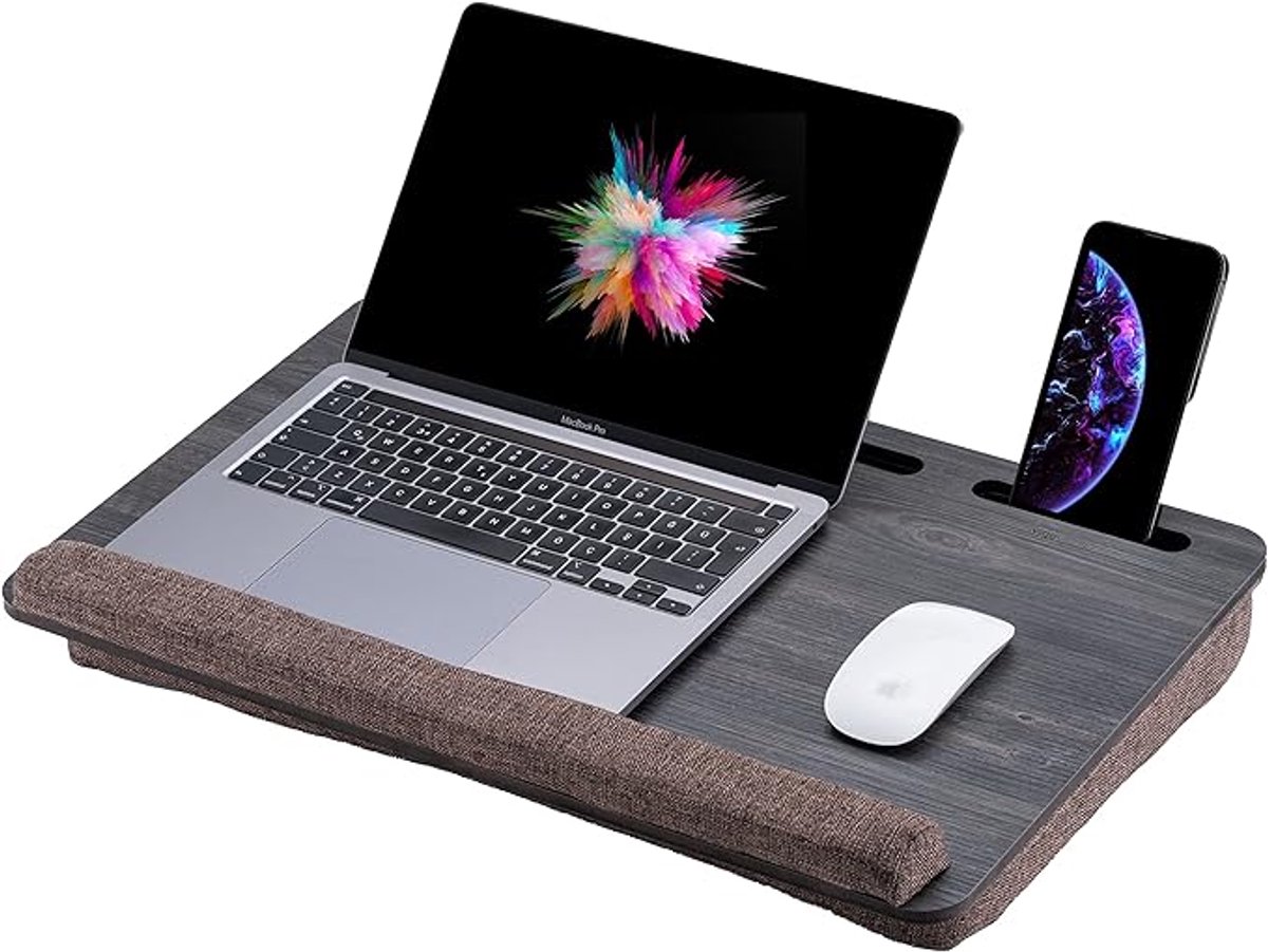 Laptoptafel voor Bed - Opvouwbaar - Houten Laptopbureau - 17,3 Inch