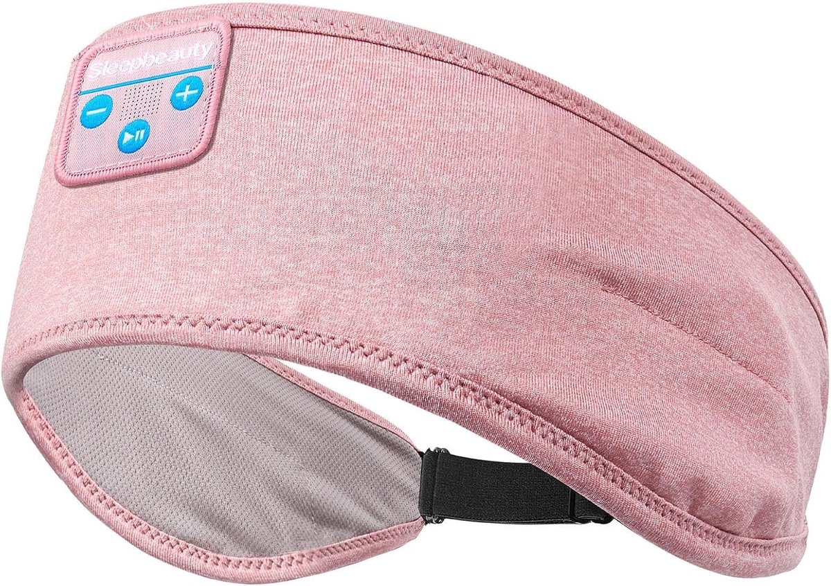 Perytong Slaaphoofdtelefoon, verstelbare Bluetooth-hoofdband, zachte hoofdtelefoon, hoofdband, lange tijd spelen hoofdtelefoon band met ingebouwde luidsprekers, perfect voor training, hardlopen, yoga