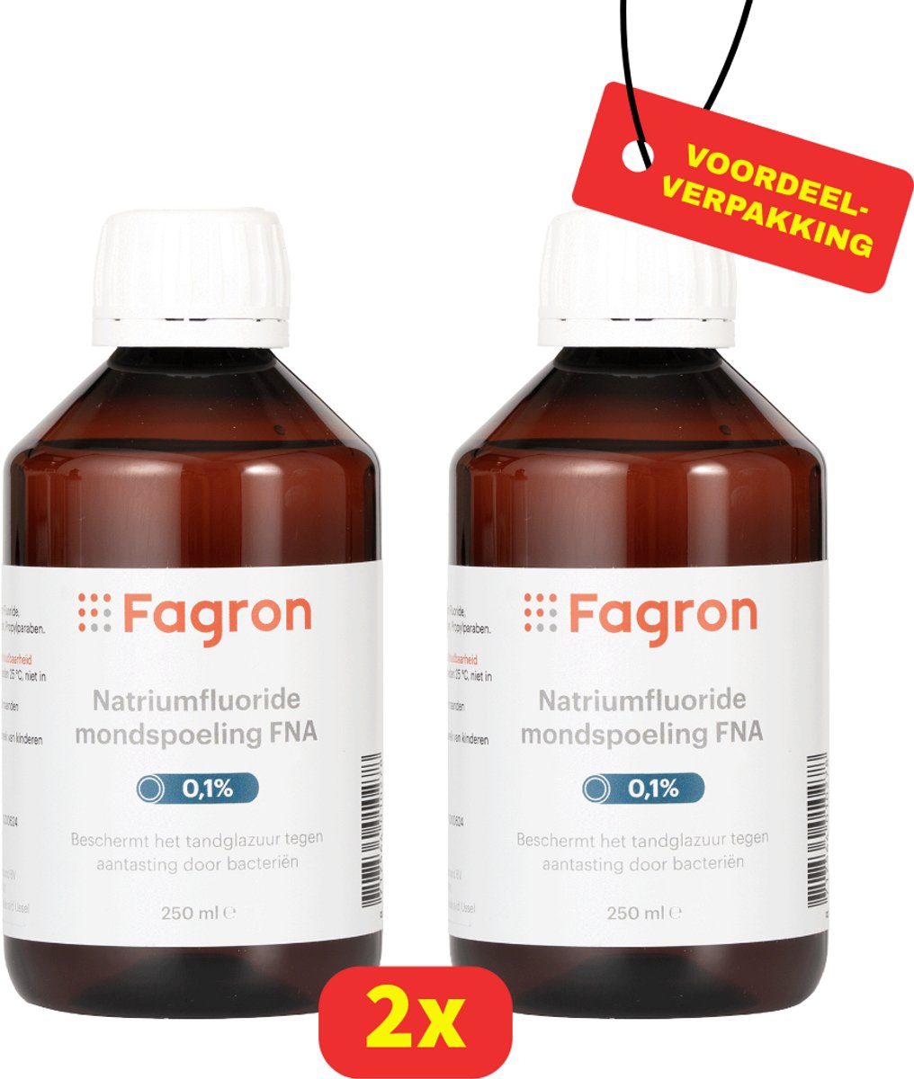 2x - Fagron - Natriumfluoridemondspoeling 0,1% FNA - Voordeelverpakking!