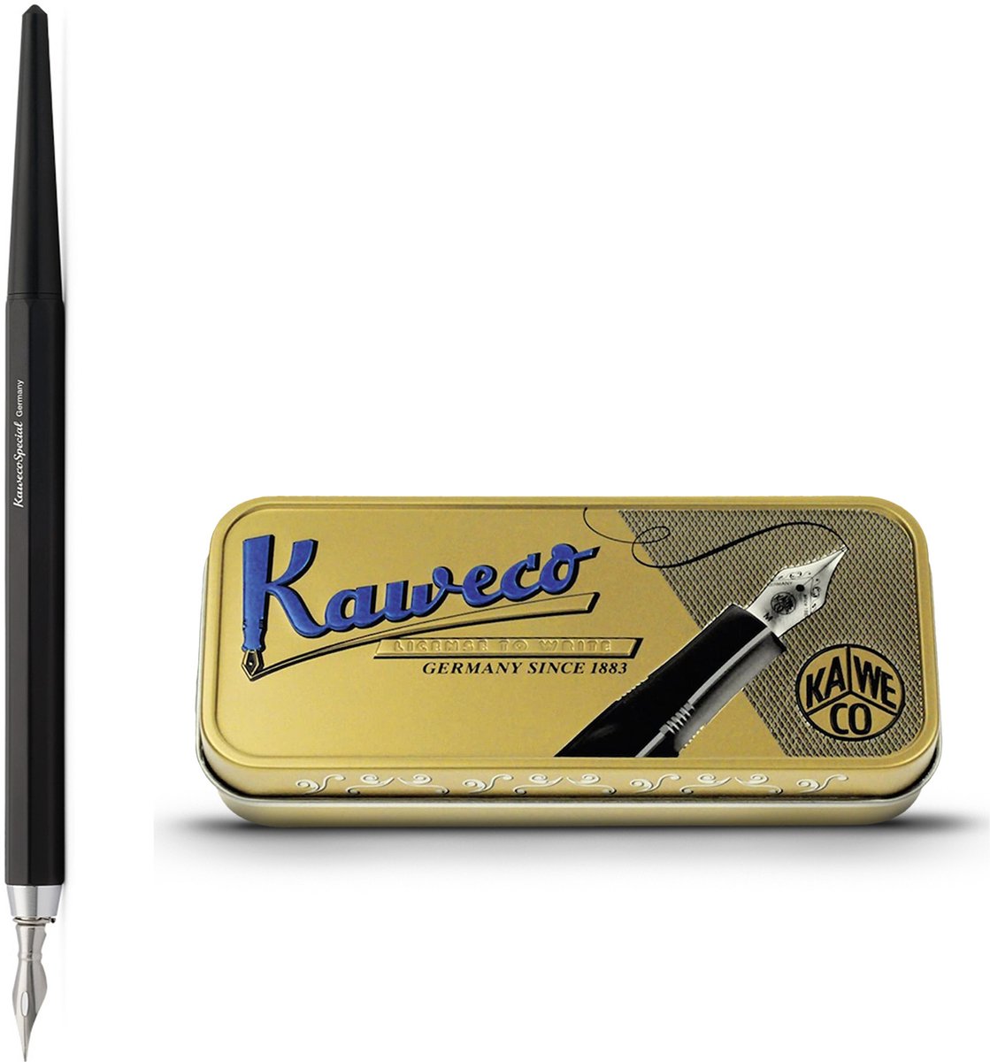 Kaweco - Special Dip Pen Black - Kroontjespen - Vintage blikje