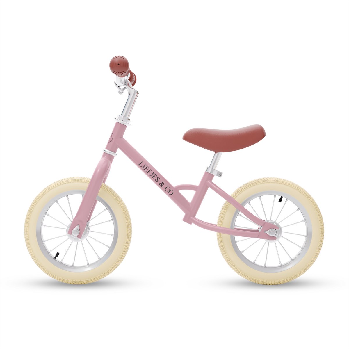 Liefjes & Co Loopfiets - 12 Inch - Pastelroze - 2-4 jaar