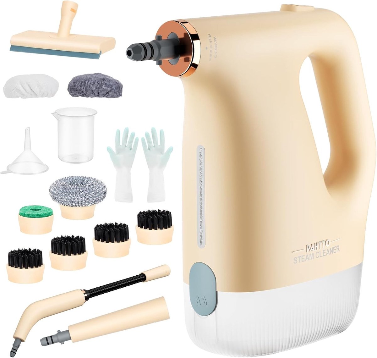 Handstoomreiniger - Wit - 450 ml - Snelle Verwarming binnen 20 seconden - Voor Keuken, Badkamer en Auto