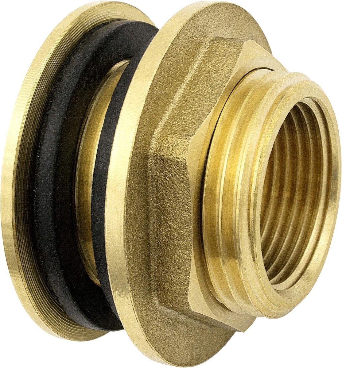Regenton Aansluiting - 2 Stukken - 1/2 Inch - Messing - Voor Regentonnen en Tanks