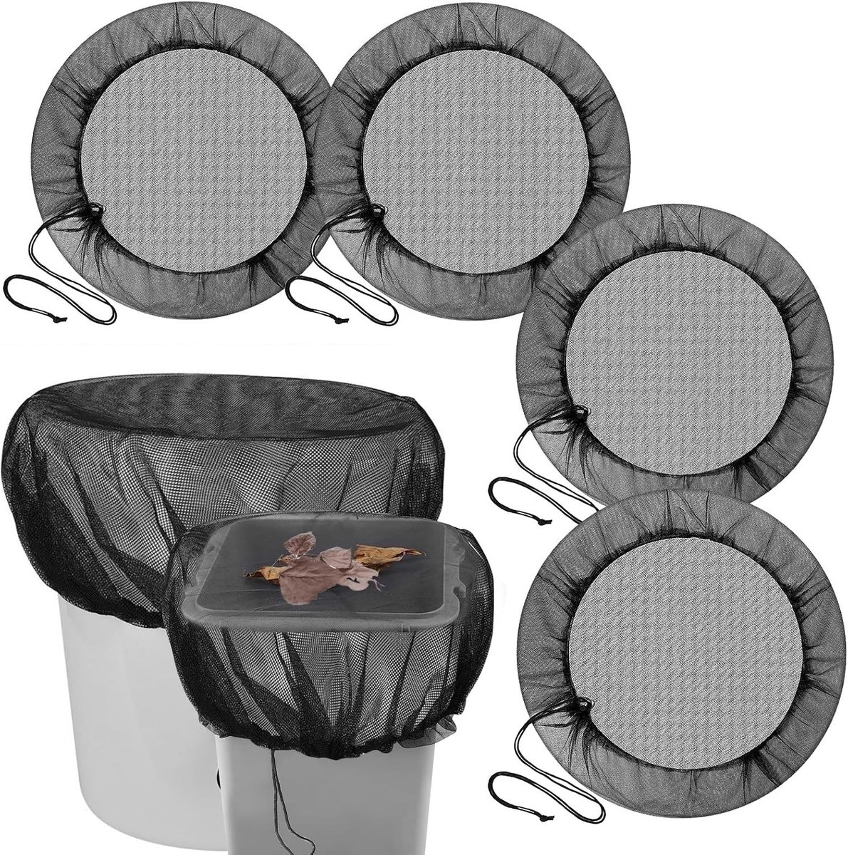 Regentonnet - Zwart - 95 cm - Polyester - Voor Bescherming Tegen Bladeren en Insecten