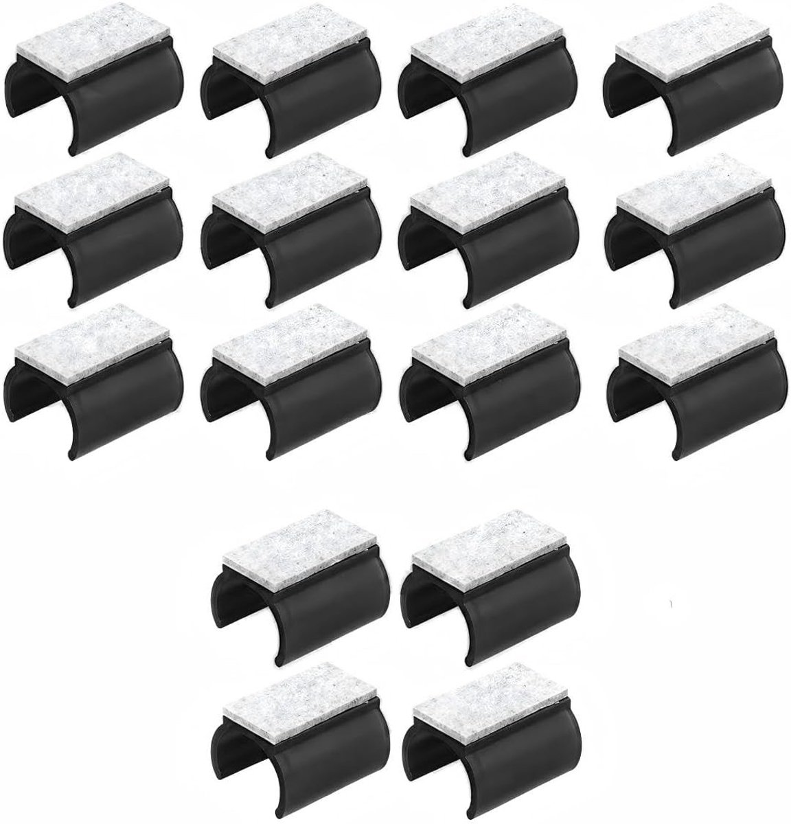Stoelglijders voor Freischwinger Stoelen - Ø 22 mm - Set van 16 Viltdoppen - Geluidsdempend en Vloerbeschermend