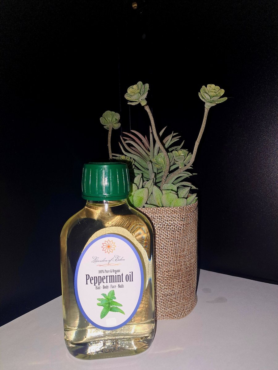 Pure organic Pepermunt olie 100ml voor huid, haar, nagels en gezicht - pepermuntolie - massage olie- body olie