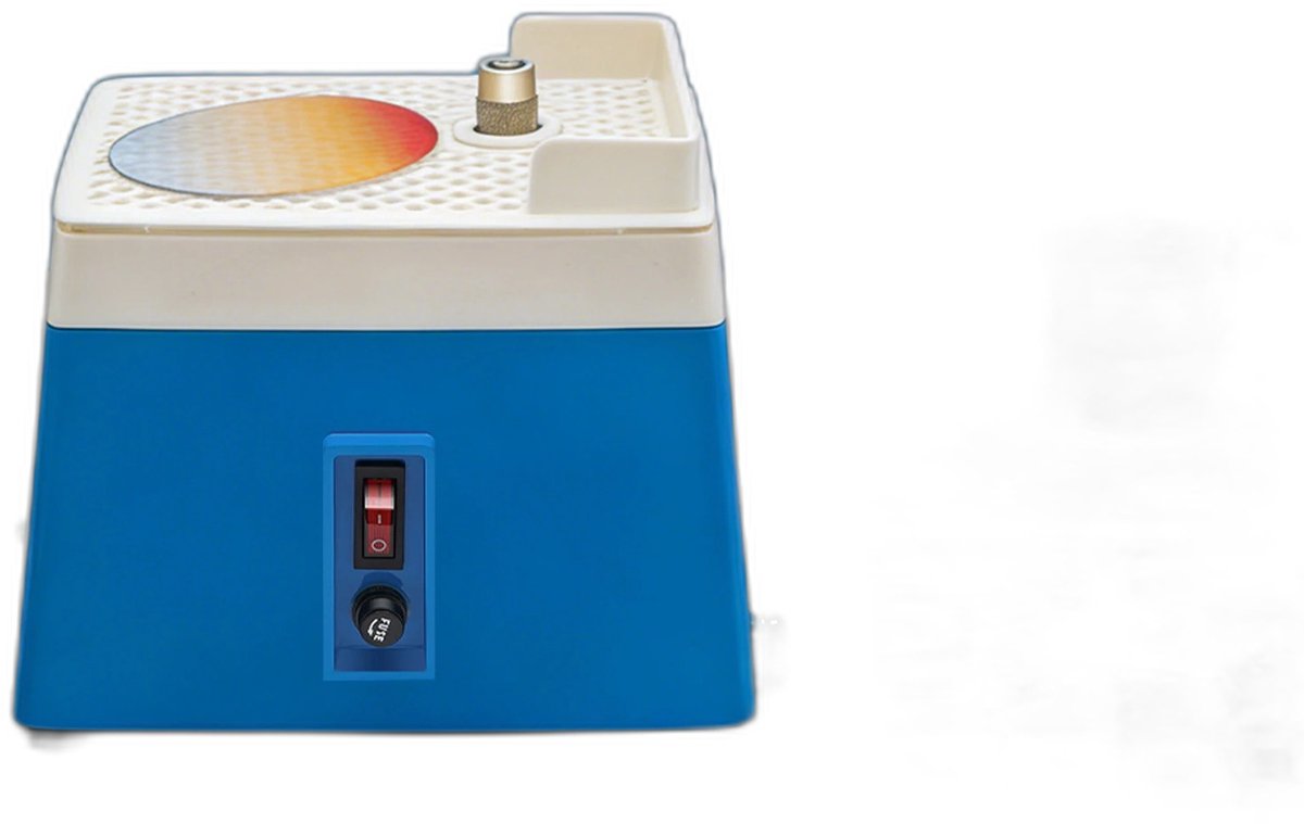 Mura Tafelslijpmachine - Glasslijpmachine - Puur Koperen Motor - Slijpmachines - Polijstmachine - 4200 RPM Toerental - 65W - Blauw