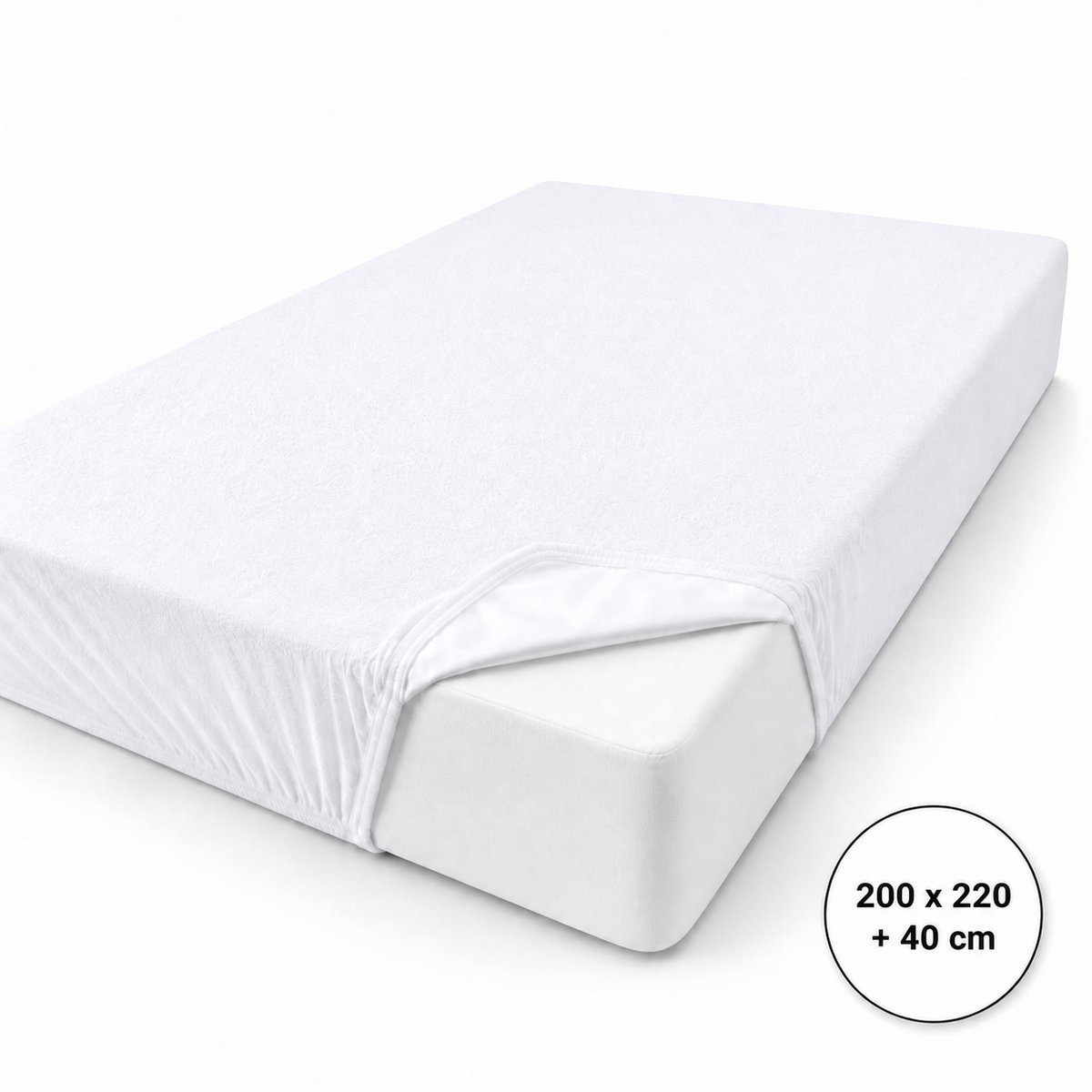 Roden Blue - Matrasbeschermer - 200x220 cm - Waterdicht & Wasbaar - Ademend & Anti-allergisch - Hoekhoog 40 cm - Badstof