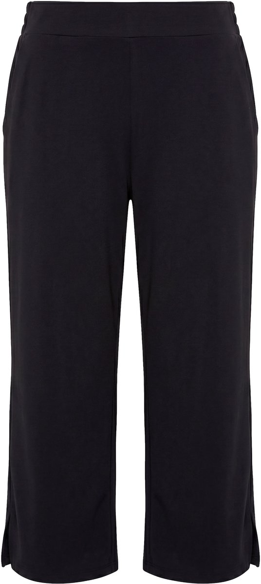 Angel of Style - Dames - Culotte rechte pijp elastische tailleband zoomsplitten - Zwart - Maat 54