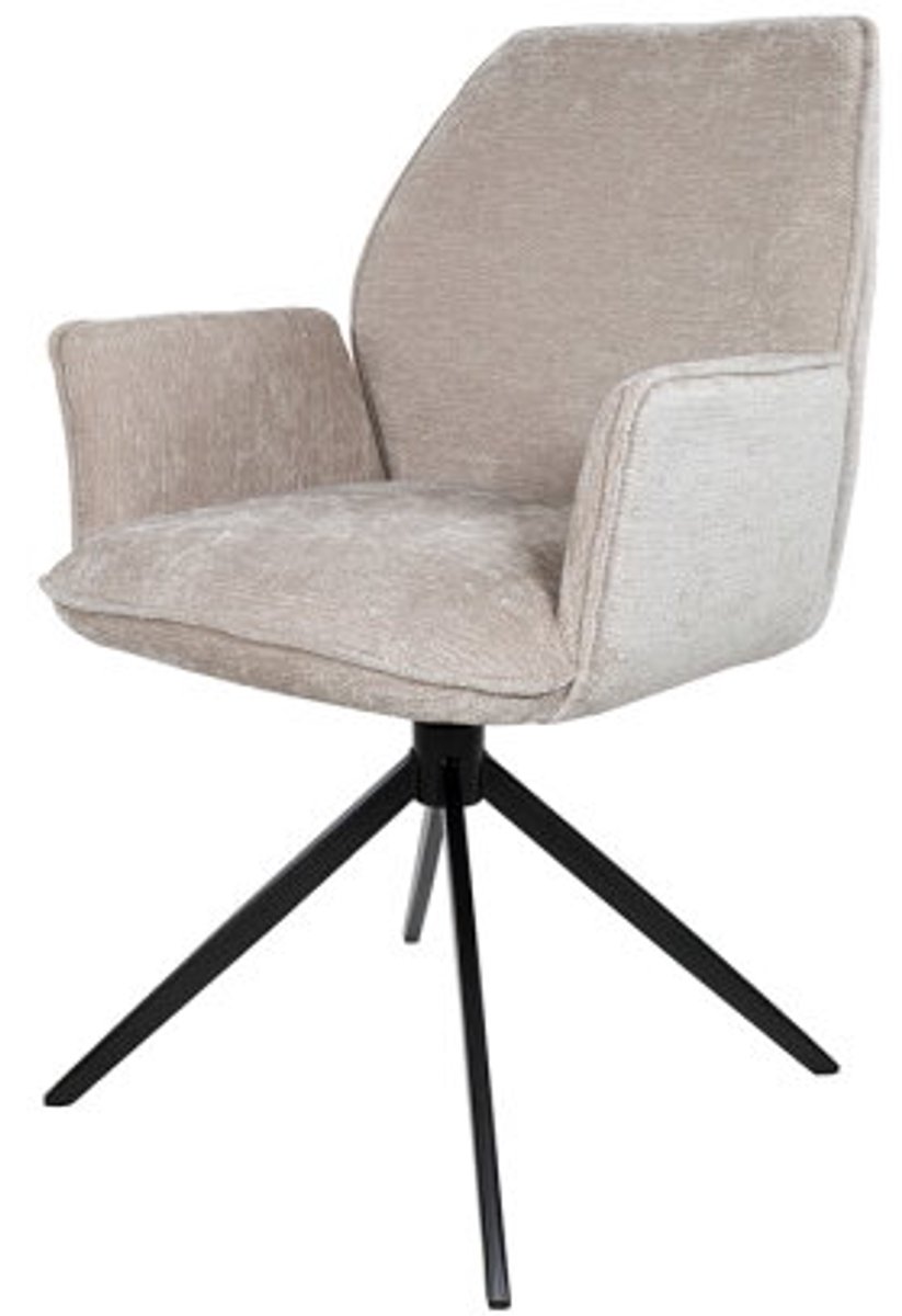 MySons Eetkamerstoel Riva draaibaar 360 - Vibe - Beige 08 - eetkamerstoelen set van 2